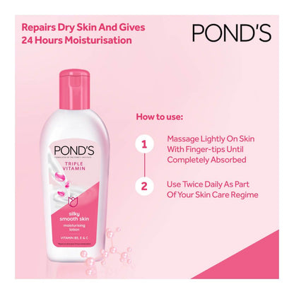 Pond's Triple Vitamin Moisturizing Lotion, Silky Smooth Skin 100ml