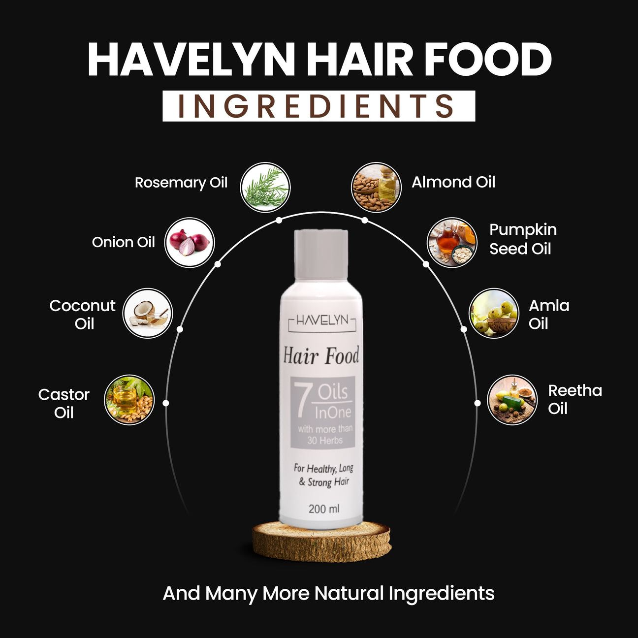 Original Havelyn Hair Food Oil (Mixture Of 7 Herbal Oils)